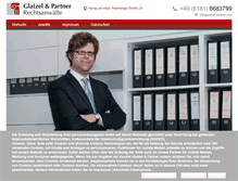 Tablet Screenshot of glatzel-partner.com